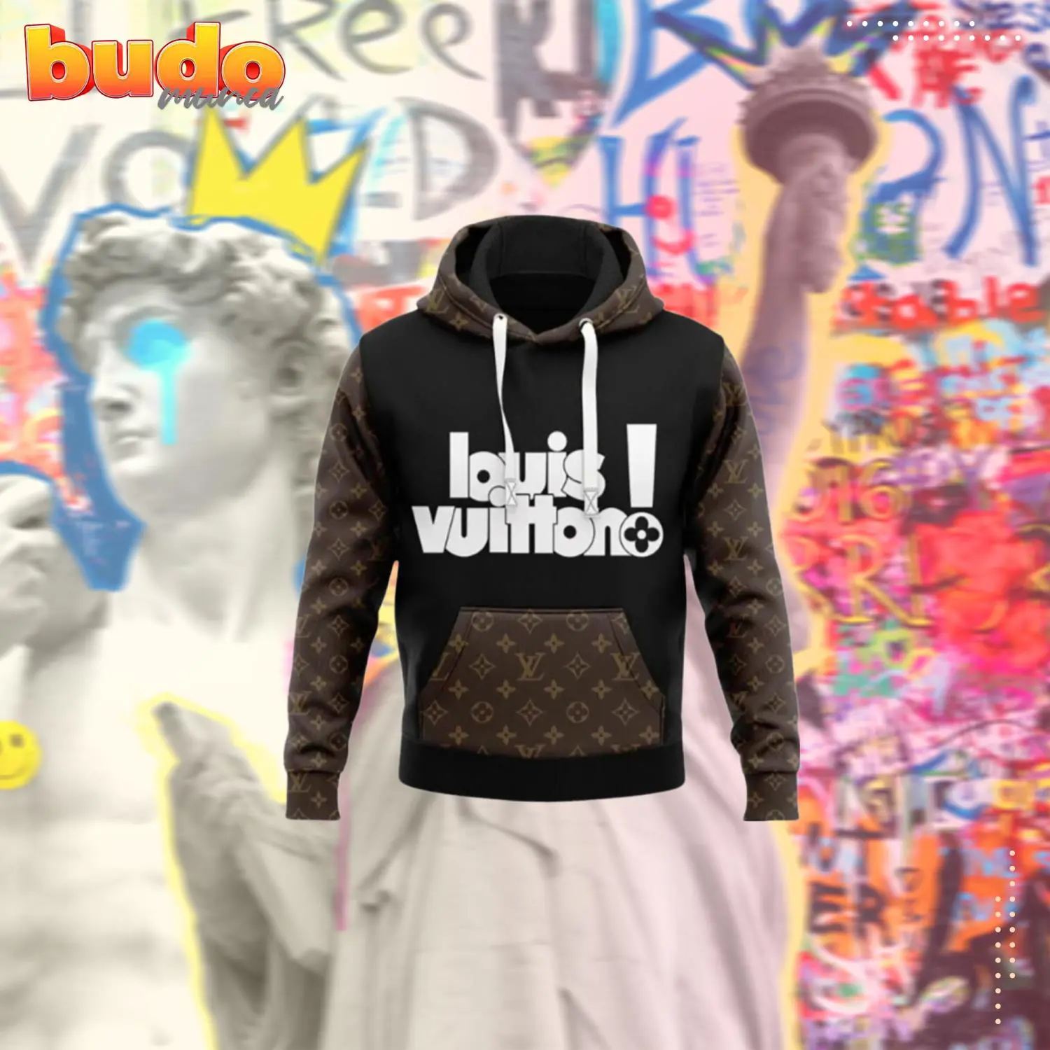 Louis vuitton new brown black luxury brand unisex hoodie for men women - hot new